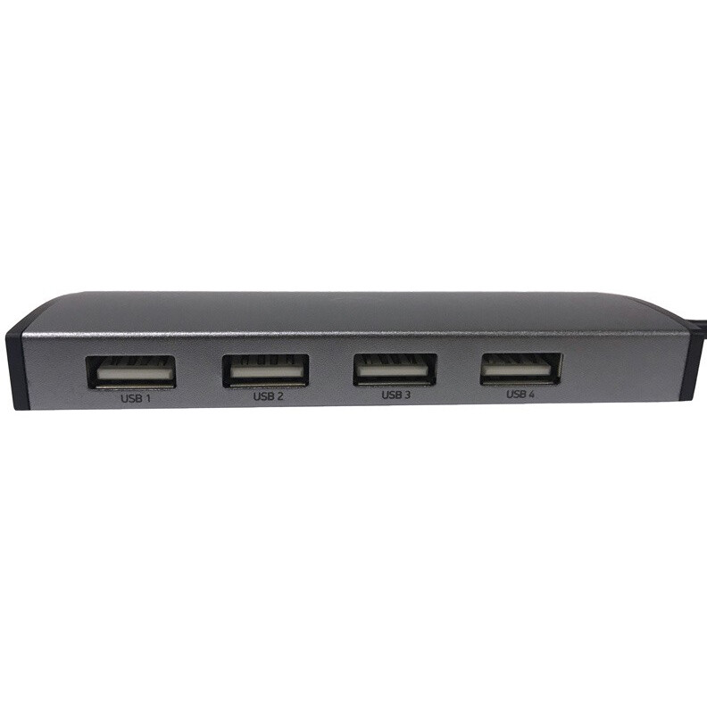 USB-концентратор Digma HUB-4U2.0-UC-DS, Серебристый детальное изображение - 3