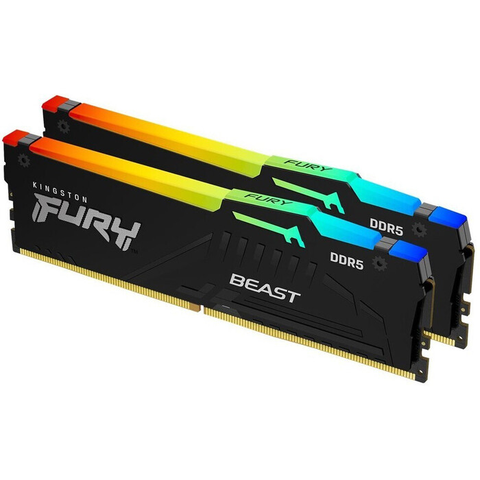 Оперативная память Kingston Fury Beast Black RGB DDR5 6000MHz, KF560C36BBEAK2-32, 2x16 Гб KIT, 32 Гб №2