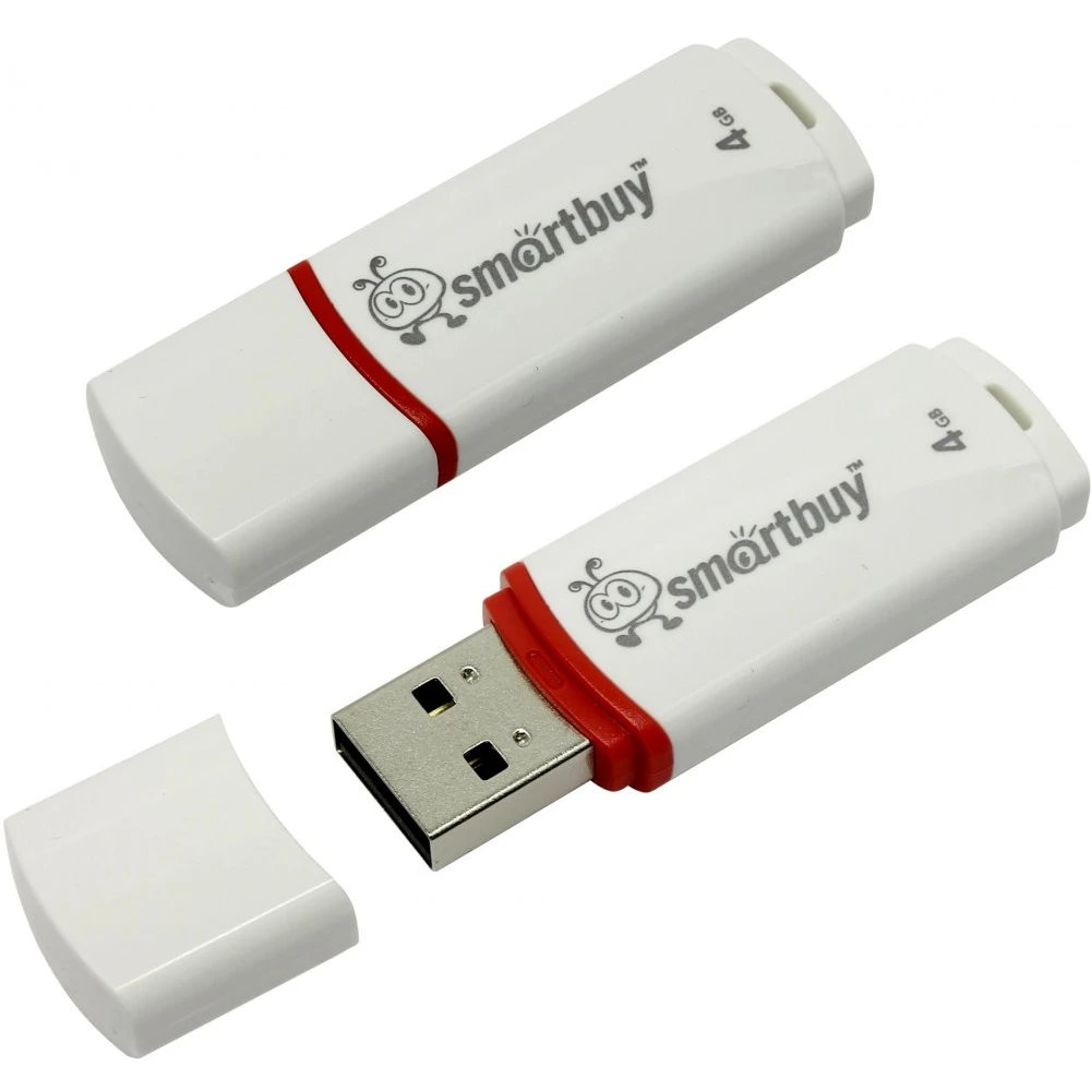 USB Flash накопитель SmartBuy Crown (SB4 ГБCRW-W) 4 ГБ, белый детальное изображение - 1
