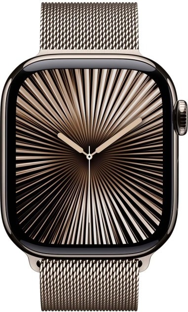 Умные часы Apple Watch Series 10 42 мм, Natural Titanium Case with Natural Milanese Loop детальное изображение - 2