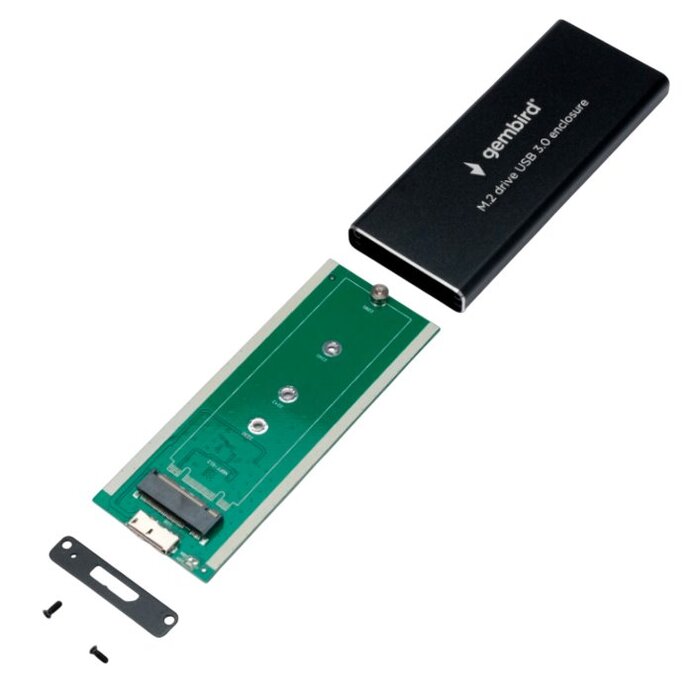 Внешний корпус для SSD M.2 Gembird EEM2-SATA-1, Чёрный №3