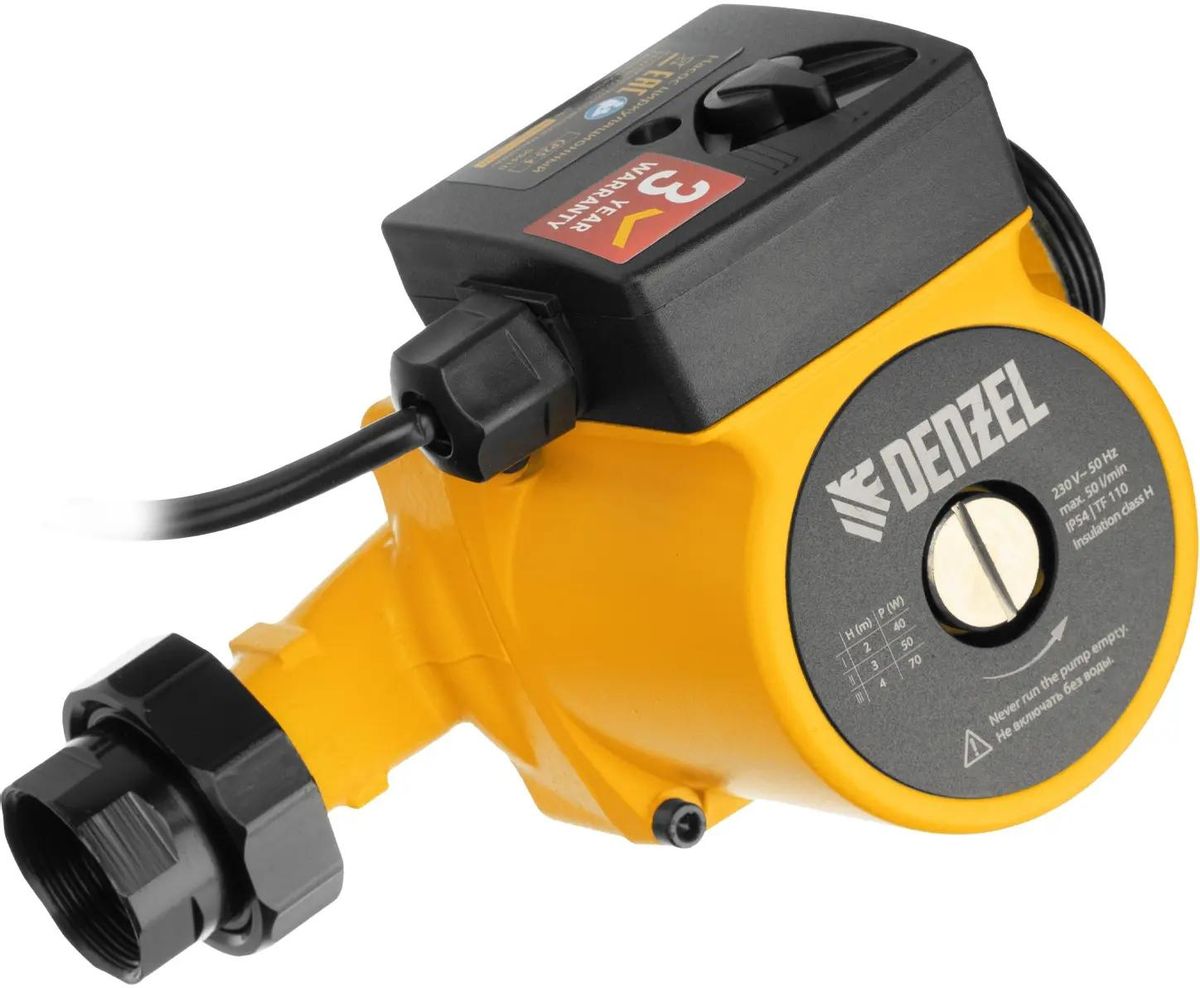 Насос Denzel CP25-4 99410, 50 л/мин, 25 мм, напор 4 м, d=25 мм, 70 Вт, Желтый детальное изображение - 2