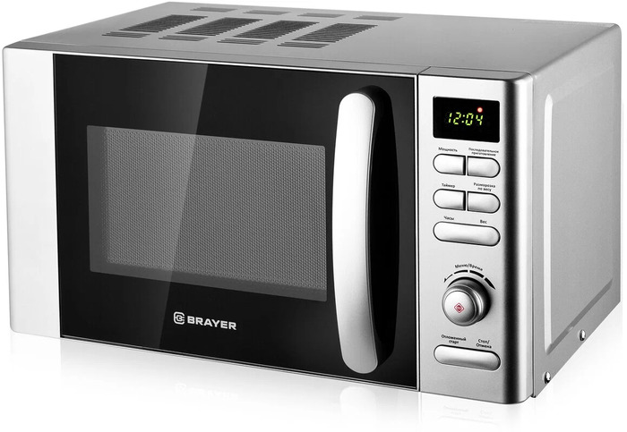 Микроволновая печь Brayer BR2502, Серебристый №2