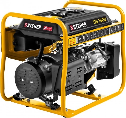 Генератор бензиновый STEHER GS-1500, 1 кВт, Желтый детальное изображение - 3