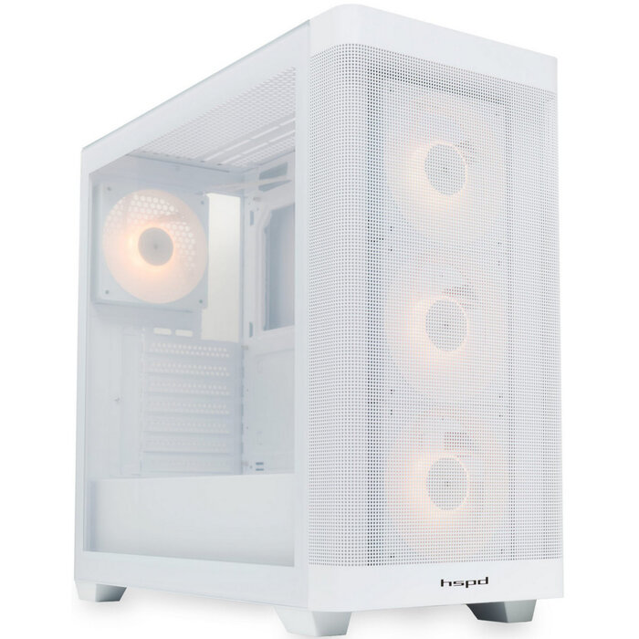 Корпус HSPD M740-TGWH-ARGB, Белый №1