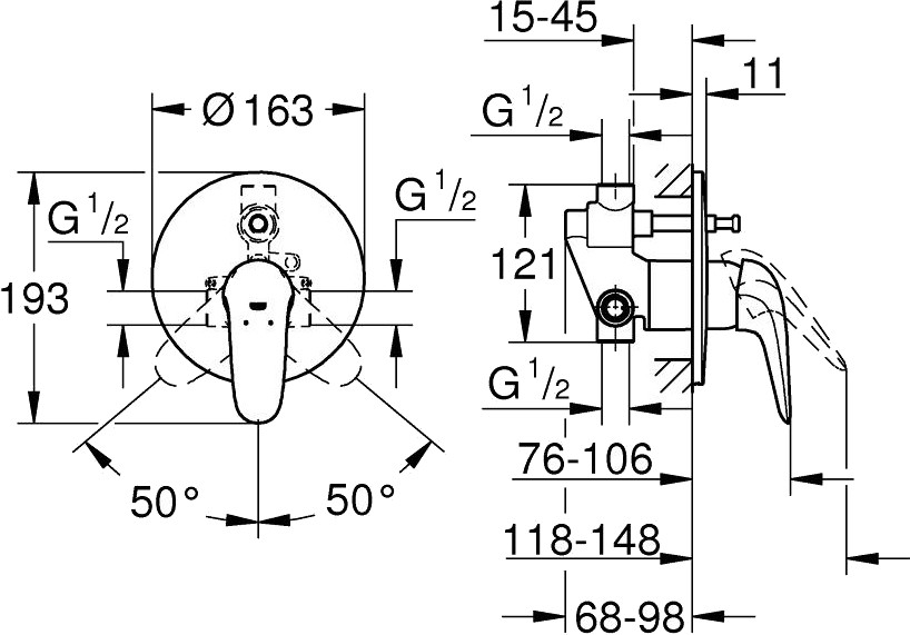 Смеситель Grohe Eurostyle 23730003 детальное изображение - 2