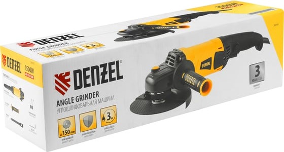 Угловая шлифовальная машина DENZEL AG150-1500 26910, 150 мм, 8500 об/мин, 1500 Вт детальное изображение - 14