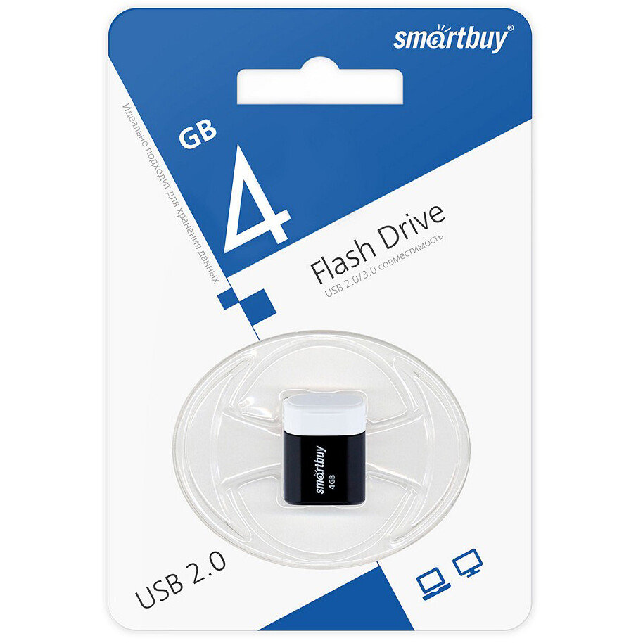 USB Flash накопитель SmartBuy Lara (SB4 ГБLara-K) 4 ГБ, черный детальное изображение - 3
