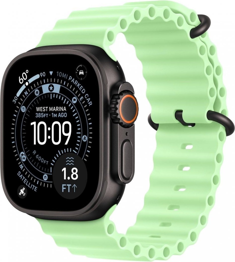 Умные часы Apple Watch Ultra 3 49 мм, Black Titanium Case with Neon Green Ocean Band, Зеленый Неон детальное изображение - 1
