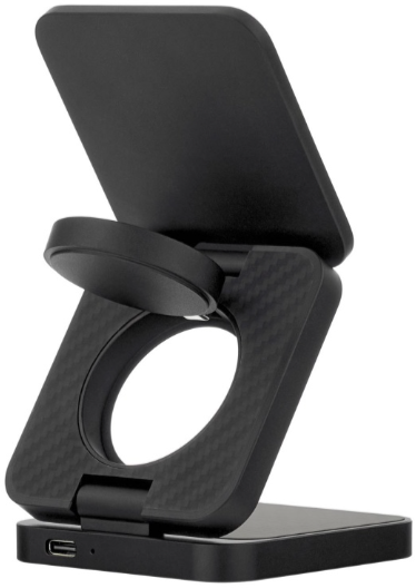 Беспроводное зарядное устройство uBear Balance Supreme 3в1 Kevlar edition (WL17BL31-AW), Черный детальное изображение - 5