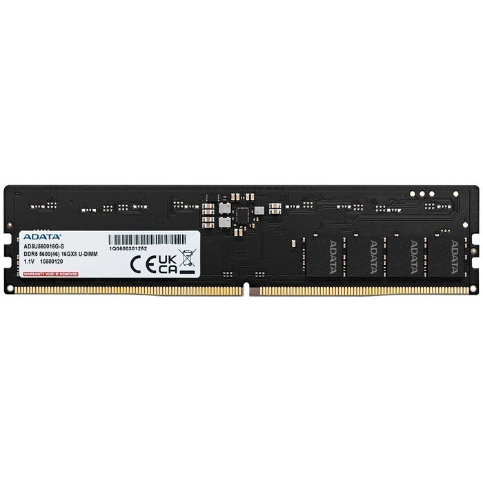 Оперативная память ADATA DDR5 5600MHz, AD5U560016G-S, 16 Гб №1