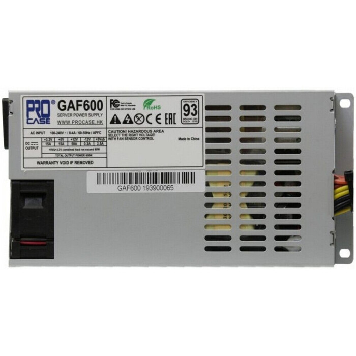 Серверный блок питания Procase GAF600, 600 Вт №3