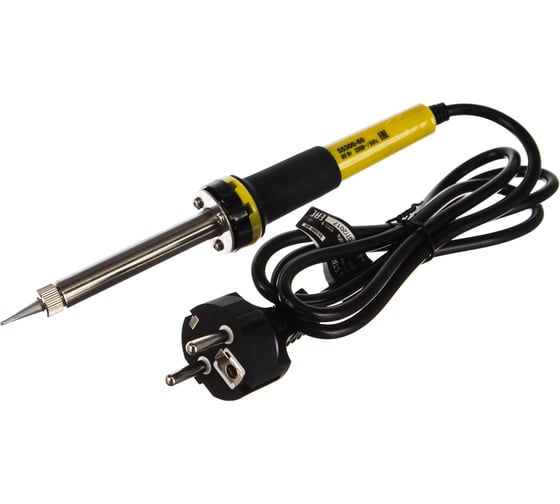 Паяльник STAYER с двухкомпонентной рукояткой и долговечным жалом, клин 55300-60, 60 Вт детальное изображение - 1