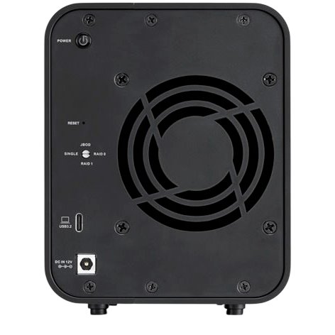 Дисковое хранилище TerraMaster D2-320, Чёрный детальное изображение - 4