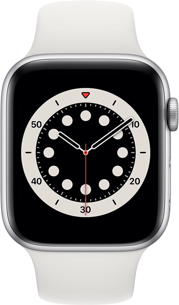 Умные часы Apple Watch Series 6 40 мм, GPS + Cellular, Silver Aluminium Case with White Sport Band, Серебристый/Белый №2