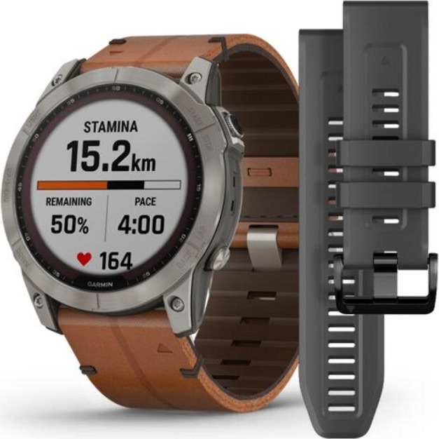 Смарт-часы Garmin Fenix 7X Sapphire Solar, 51 мм, Коричневый детальное изображение - 3