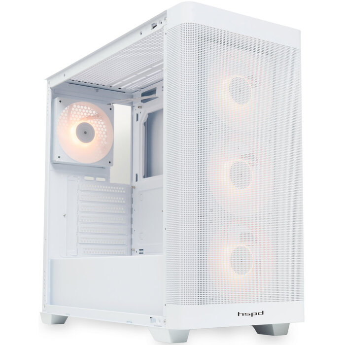 Корпус HSPD M740-TGWH-ARGB, Белый №2