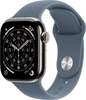 Умные часы Apple Watch Series 11 42 мм, Natural Titanium Case with Anchor Blue Sport Band, GPS + Cellular, Голубой вариант - 1
