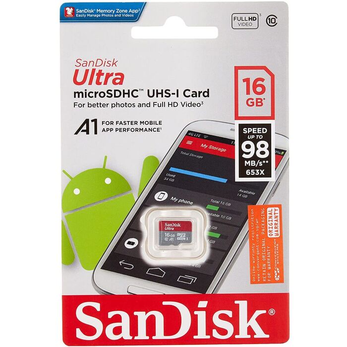 Карта памяти SanDisk Ultra MicroSD (SDSQUAR-016G-GN6MN), 16 Гб №2