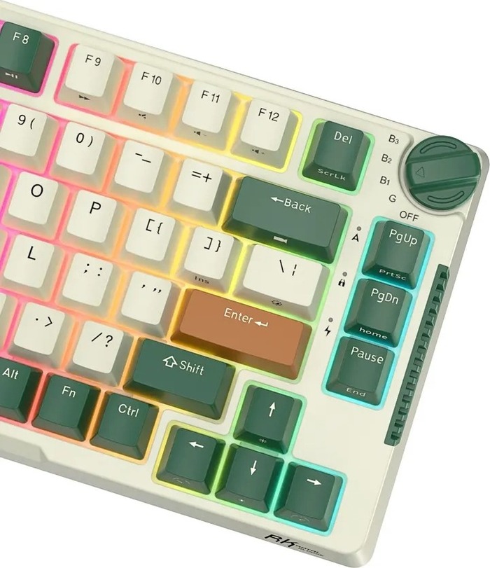 Клавиатура Royal Kludge RKH81 Timing Machine, Sky Cyan Switch, Зеленый №11