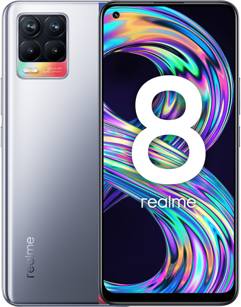 Смартфон Realme 8 128 ГБ, RAM 6 ГБ, Серебристый, Dual nano SIM детальное изображение - 1