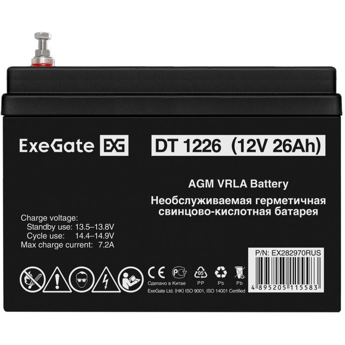 ИБП ExeGate FineSine SX-1500.LCD.AVR.2SH + 2x DT 1226 (26Ач) + батарея №9