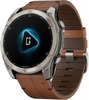 Смарт-часы Garmin Fenix 8 AMOLED Sapphire, 51 мм, Titanium, светло-серый, оранжевый силиконовый ремешок вариант - 1
