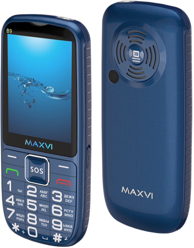 Мобильный телефон MAXVI B9, 32 Мб, Черный, Dual mini-SIM детальное изображение - 3