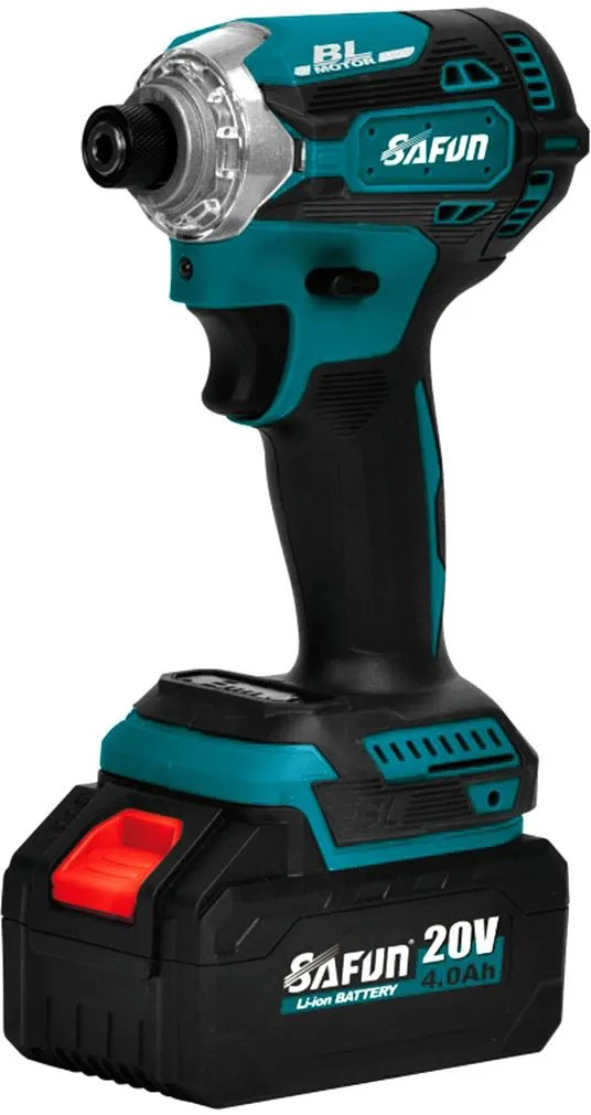 Шуруповерт аккумуляторный ударный SAFUN SF4F101-1, 20 В, 175 Нм, 4 А·ч детальное изображение - 1