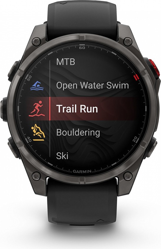 Смарт-часы Garmin fenix 8 Pro AMOLED DLC, 47 мм, угольно-серый, черный силиконовый ремешок детальное изображение - 8