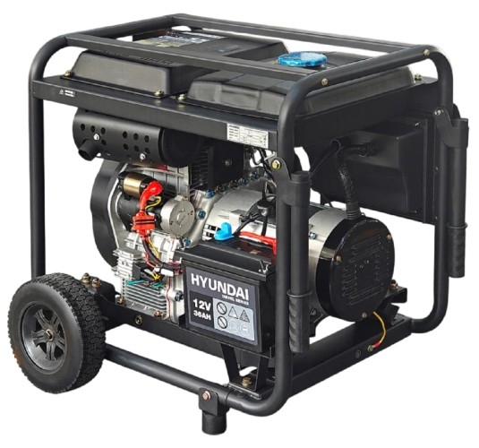 Генератор дизельный с воздушным охлаждением HYUNDAI DHY 10000LE, открытый, 8 кВт, Черный детальное изображение - 9