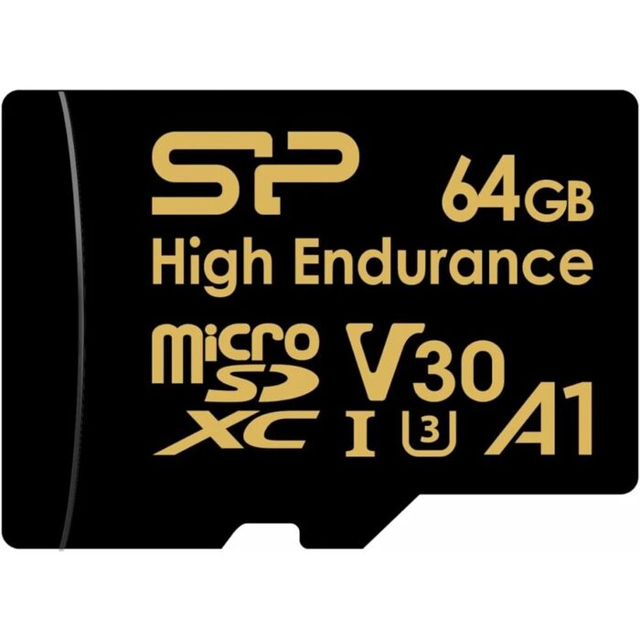 Карта памяти Silicon Power Golden High Endurance MicroSD + SD адаптер (SP128GBSTXDV3V1HSP), 128 Гб №1
