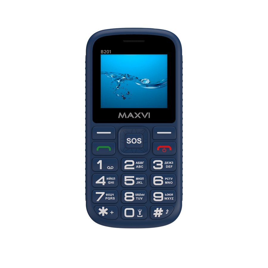 Мобильный телефон MAXVI B201, 32 Мб, Синий, Dual micro-SIM детальное изображение - 6
