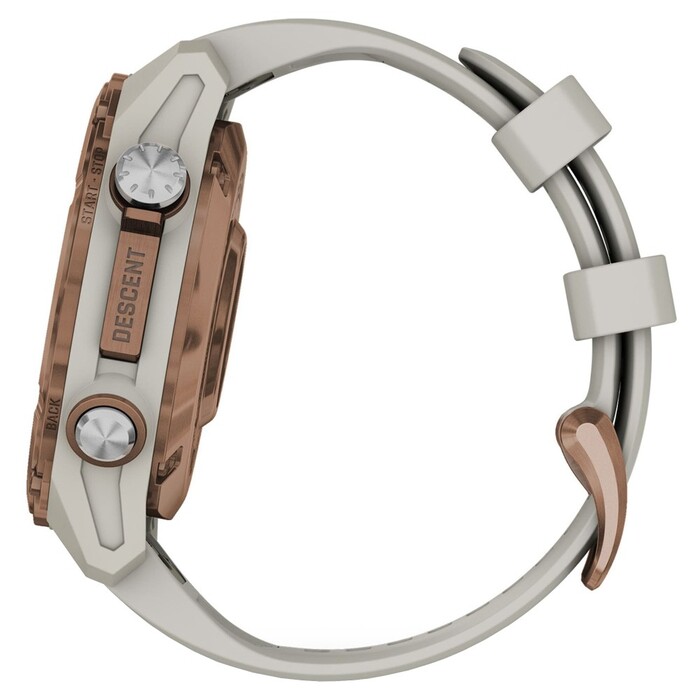 Смарт-часы Garmin Descent Mk3i, 43 мм, Bronze PVD Titanium / French Gray Silicone Band, Бронза №7