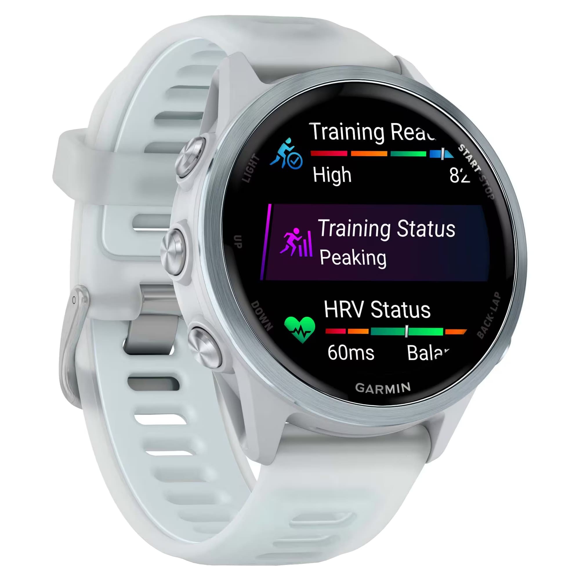 Умные часы Garmin Forerunner 570 42 мм, Светло-серый, алюминиевый безель, облачно-голубой ремешок детальное изображение - 3
